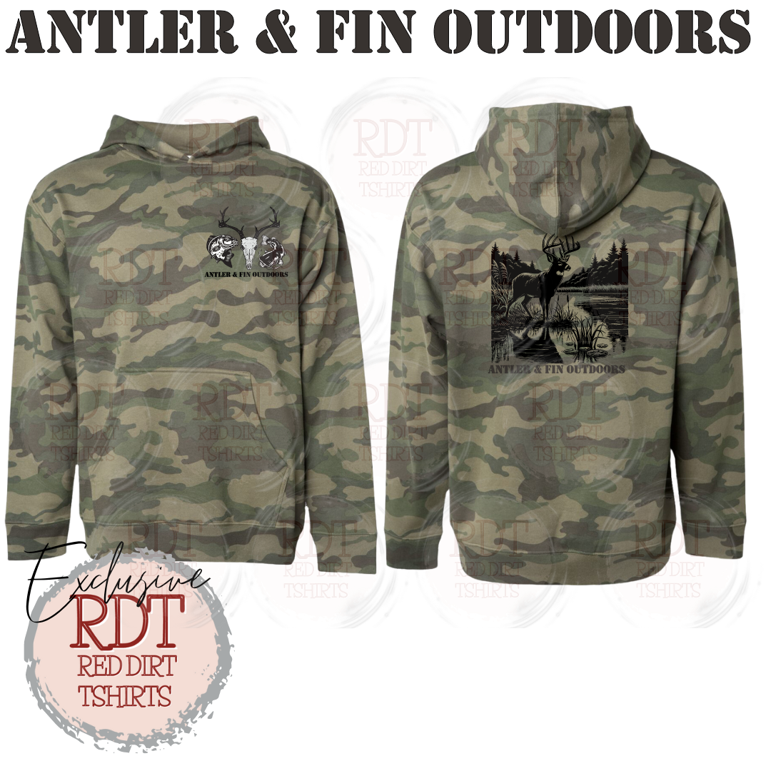 Antler & Fin Bucklake 1 Hooded Sweatshirt