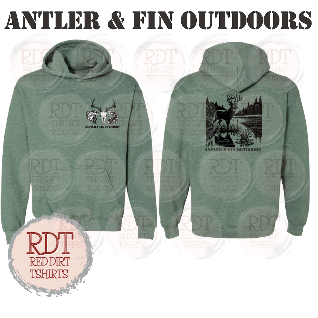 Antler & Fin Bucklake 1 Hooded Sweatshirt