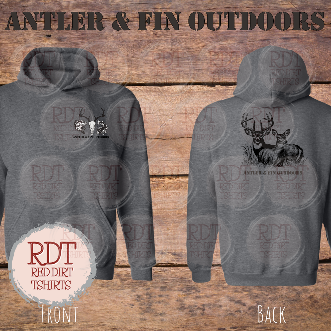 Antler & Fin Buck and Doe Hooded Sweatshirt