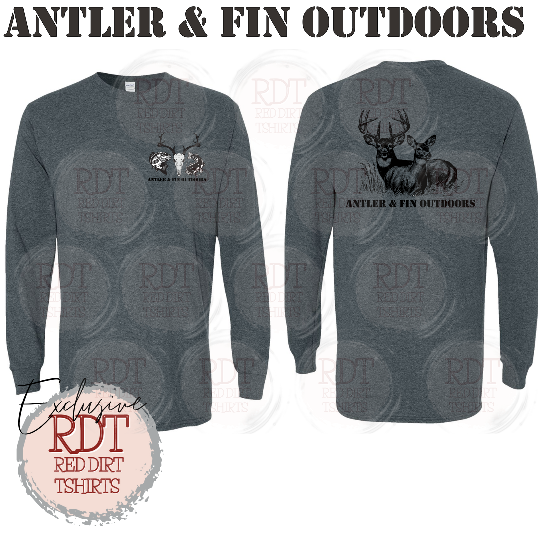 Antler & Fin Outdoors Buck and Doe Long Sleeve Tshirt