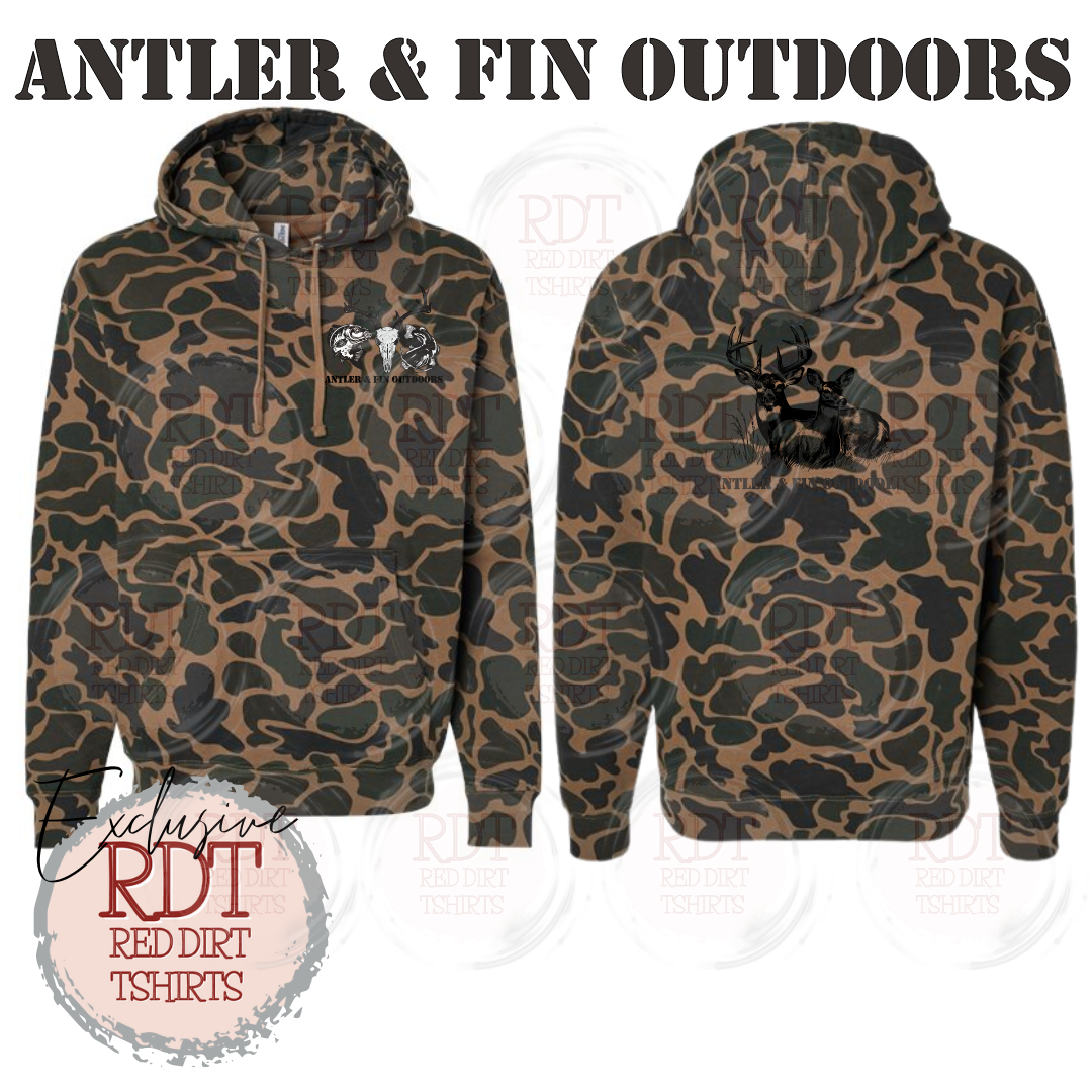 Antler & Fin Buck and Doe Hooded Sweatshirt