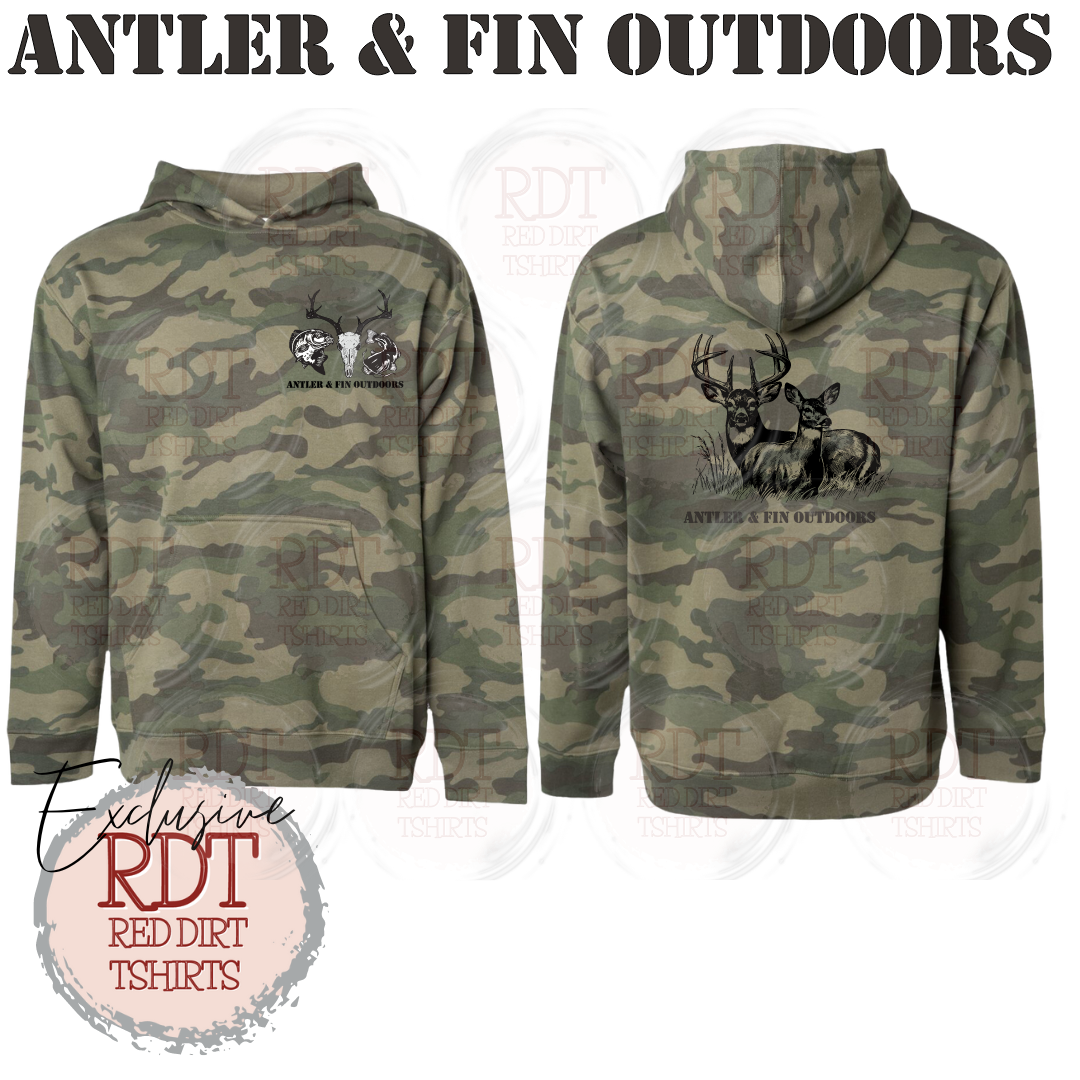 Antler & Fin Buck and Doe Hooded Sweatshirt