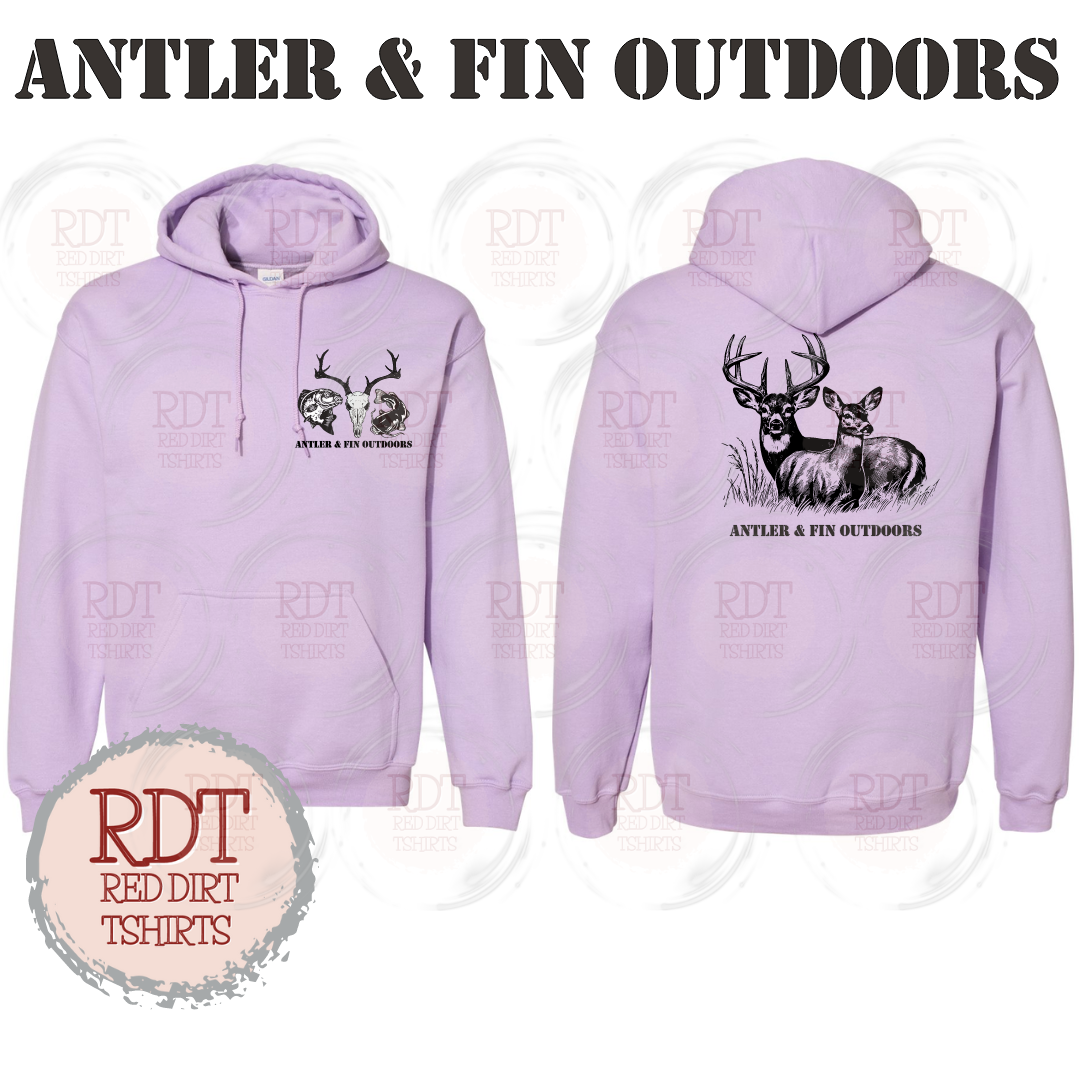 Antler & Fin Buck and Doe Hooded Sweatshirt