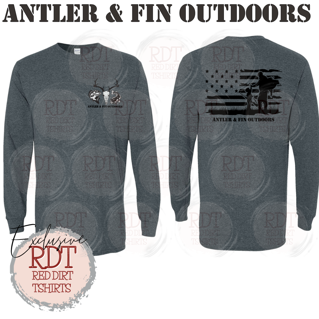 Antler & Fin Outdoors Father and Child Long Sleeve Tshirt