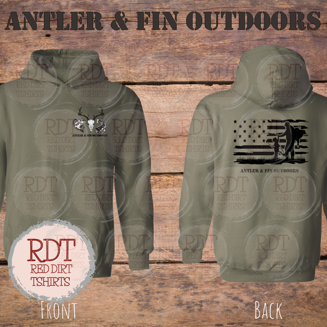Antler & Fin Father and Child Hooded Sweatshirt