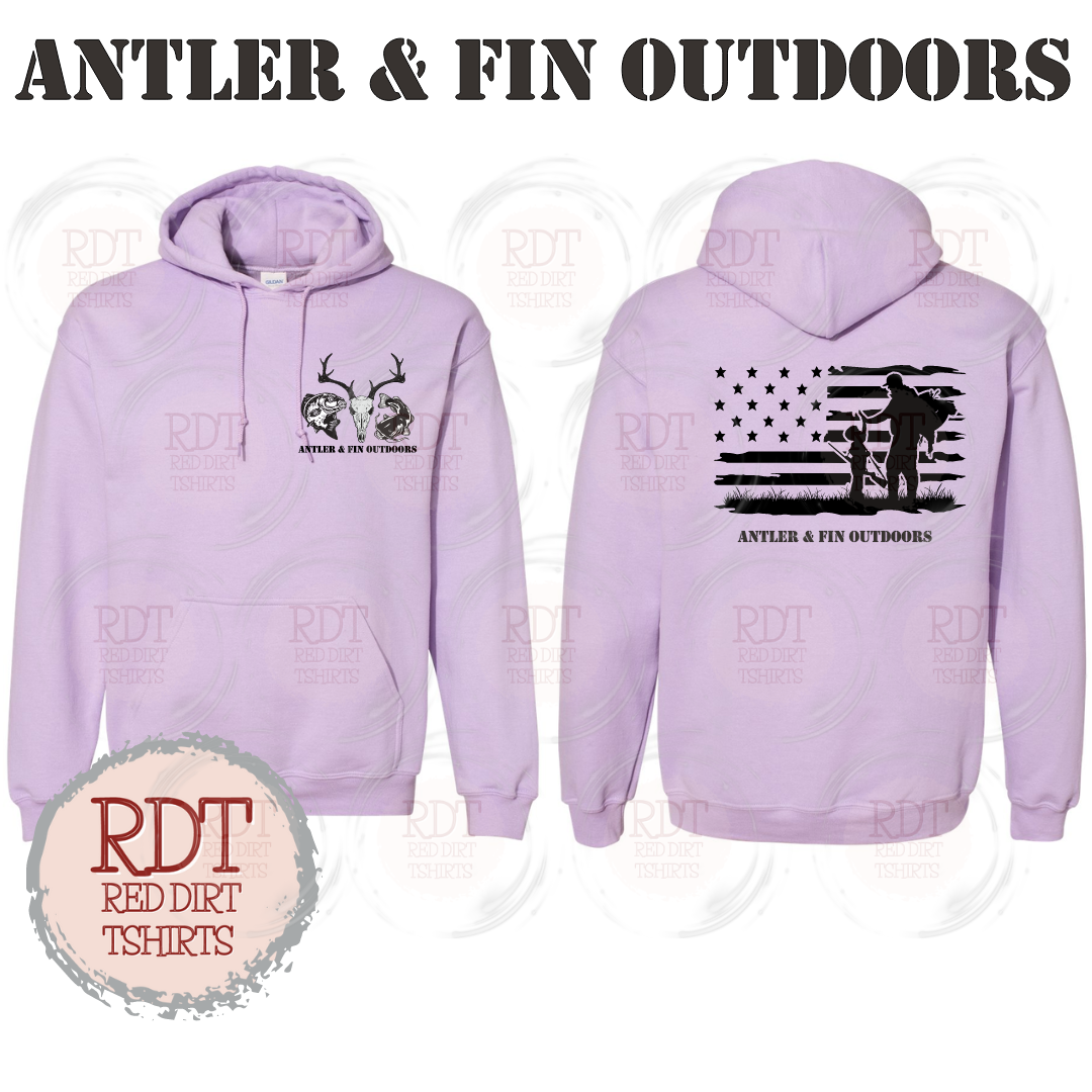 Antler & Fin Father and Child Hooded Sweatshirt