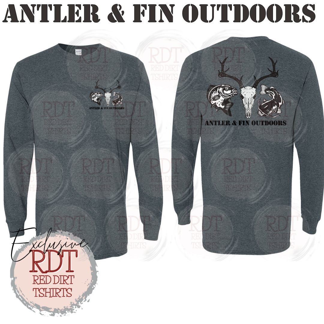 Antler & Fin Outdoors OG Logo Long Sleeve Tshirt