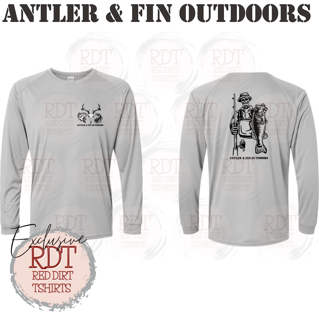 Antler & Fin Outdoors Fishing Skeleton UPF Shirts