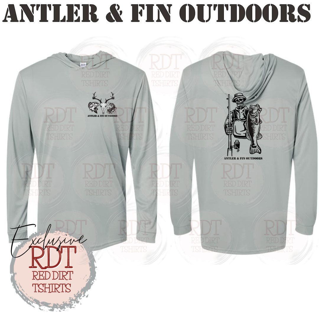 Antler & Fin Outdoors Fishing Skeleton UPF Shirts