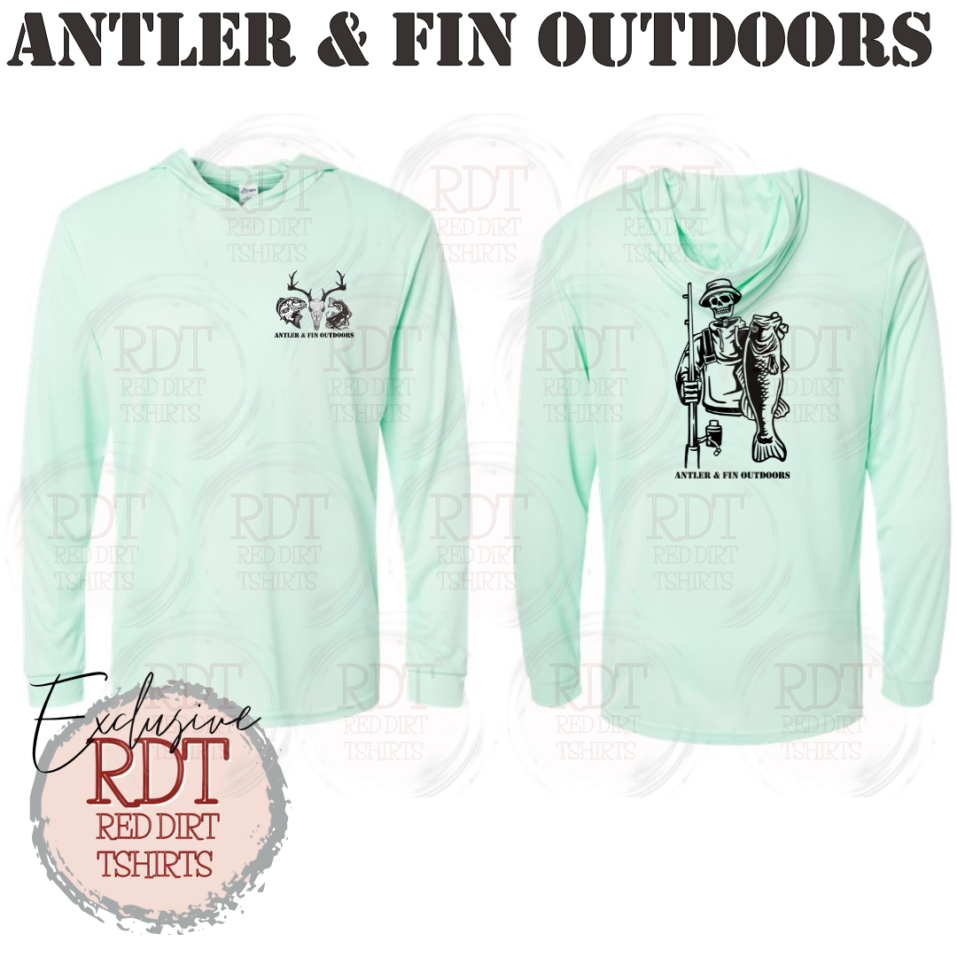Antler & Fin Outdoors Fishing Skeleton UPF Shirts