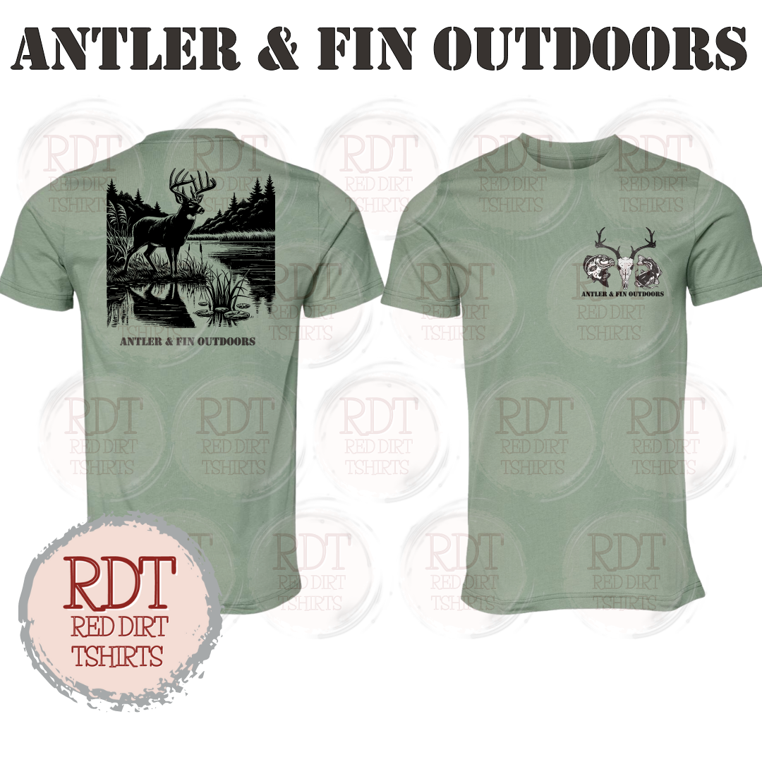 Antler & Fin Outdoors Bucklake 1 Tshirt