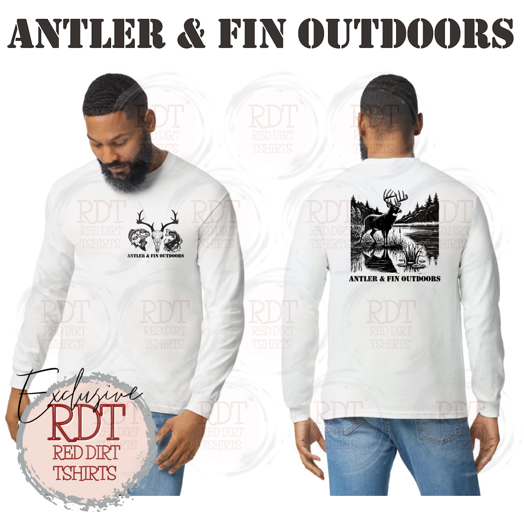Antler & Fin Outdoors Bucklake 1 Long Sleeve Tshirt