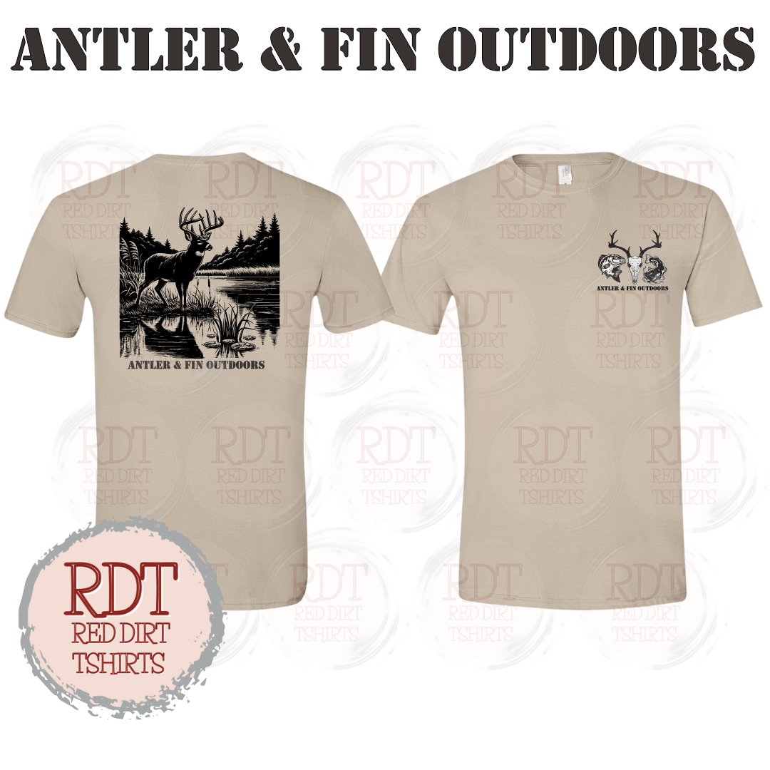 Antler & Fin Outdoors Bucklake 1 Tshirt