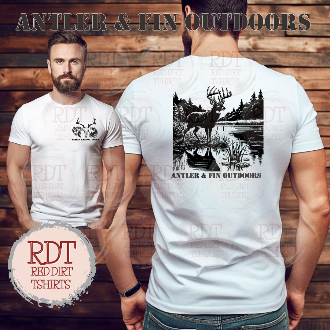 Antler & Fin Outdoors Bucklake 1 Tshirt