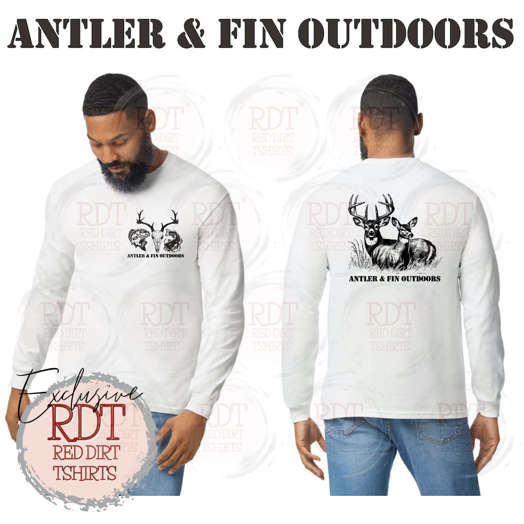 Antler & Fin Outdoors Buck and Doe Long Sleeve Tshirt