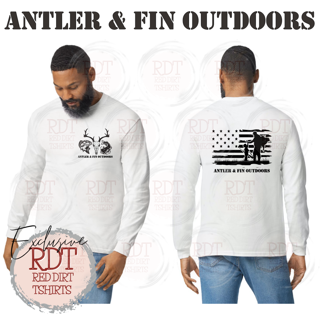 Antler & Fin Outdoors Father and Child Long Sleeve Tshirt