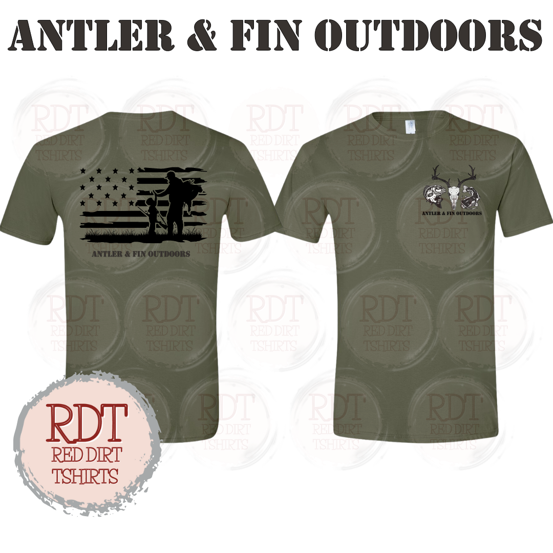 Antler & Fin Outdoors Father and Child Tshirt
