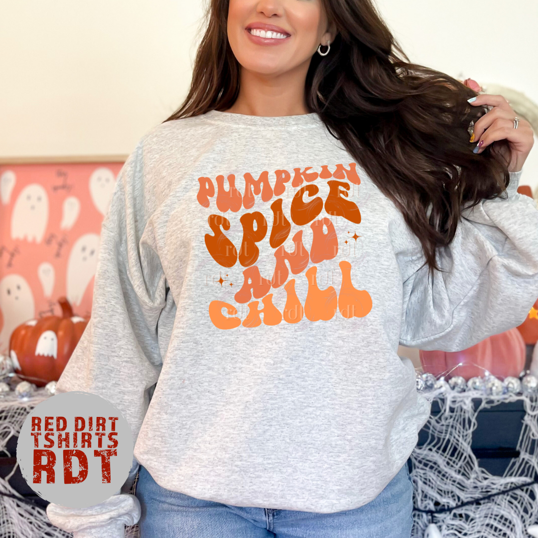 Pumpkin Spice and Chill Crewneck Sweatshirt