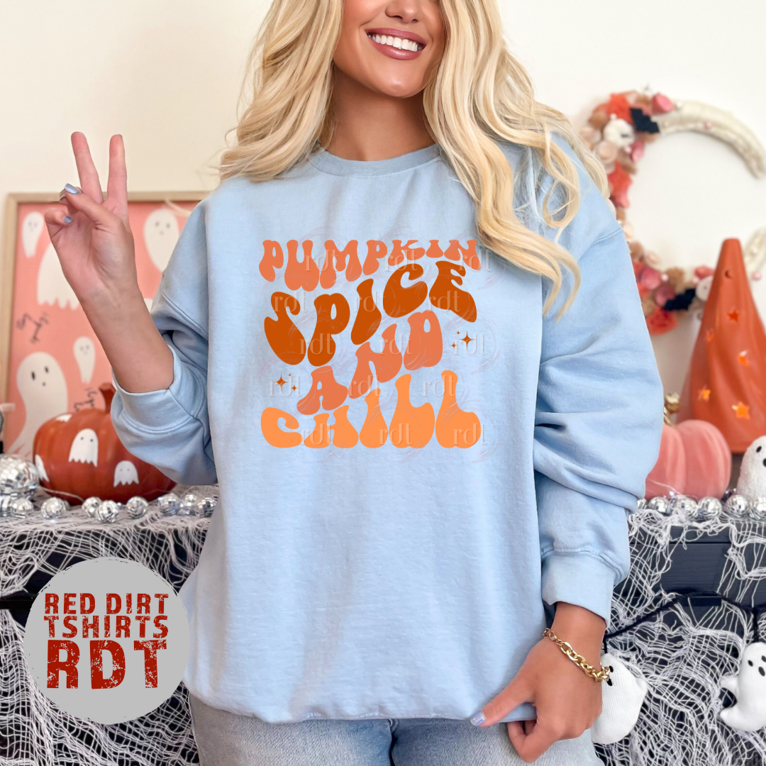 Pumpkin Spice and Chill Crewneck Sweatshirt