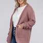 Plus Low Gauge Waffle Open Cardigan Sweater