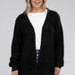 Plus Low Gauge Waffle Open Cardigan Sweater