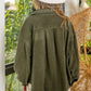 Fleece Buttoned Down Oversized Jacket