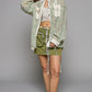 POL Oversize Pocket Front Lace Button-Down Shirt