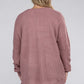 Plus Low Gauge Waffle Open Cardigan Sweater