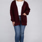 Plus Low Gauge Waffle Open Cardigan Sweater