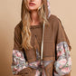 POL Star Patchwork Raw Edge French Terry Hoodie