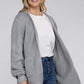 Plus Low Gauge Waffle Open Cardigan Sweater