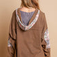 POL Star Patchwork Raw Edge French Terry Hoodie