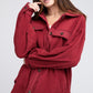 Fleece Buttoned Down Oversized Jacket