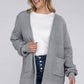 Plus Low Gauge Waffle Open Cardigan Sweater