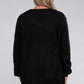 Plus Low Gauge Waffle Open Cardigan Sweater