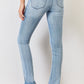 Kancan Full Size Mid Rise Y2K Slit Bootcut Jeans