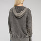 French Terry Acid Wash Kangaroo Pocket Hoodie