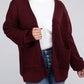 Plus Low Gauge Waffle Open Cardigan Sweater