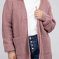 Plus Low Gauge Waffle Open Cardigan Sweater
