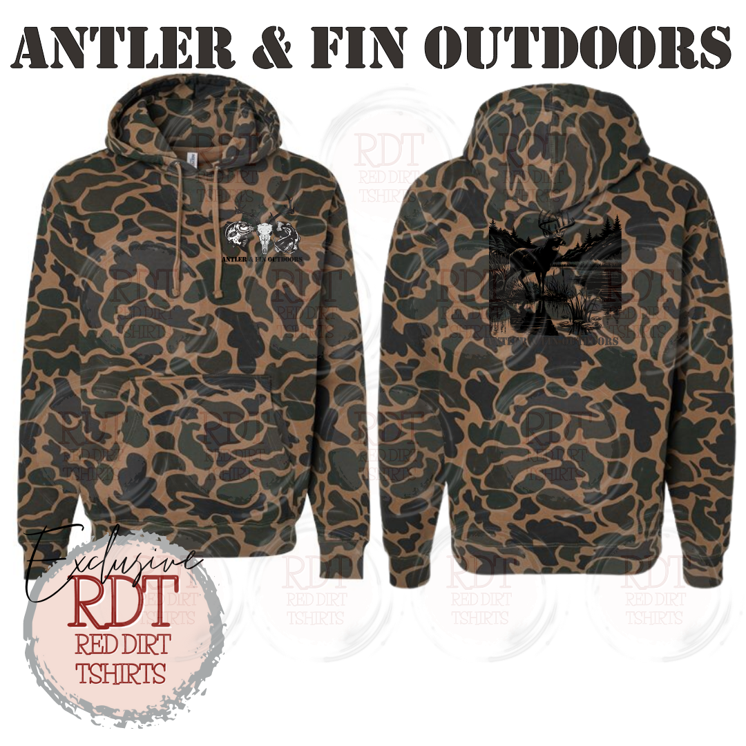 Antler & Fin Bucklake 1 Hooded Sweatshirt