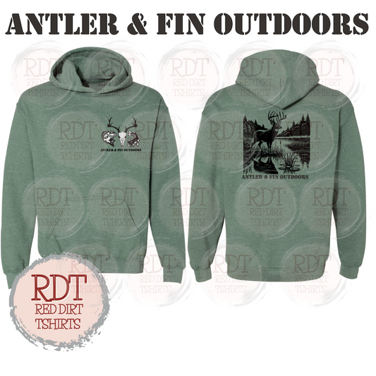 Antler & Fin Bucklake 1 Hooded Sweatshirt