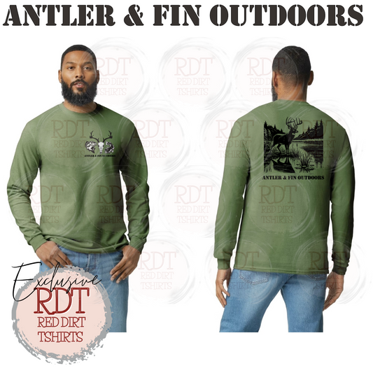 Antler & Fin Outdoors Bucklake 1 Long Sleeve Tshirt