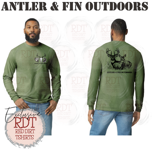 Antler & Fin Outdoors Buck and Doe Long Sleeve Tshirt