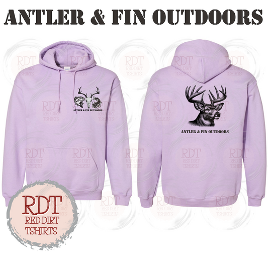 Antler & Fin Deer Head Hooded Sweatshirt