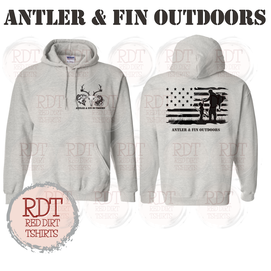 Antler & Fin Father and Child Hooded Sweatshirt