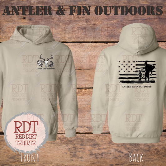 Antler & Fin Father and Child Hooded Sweatshirt