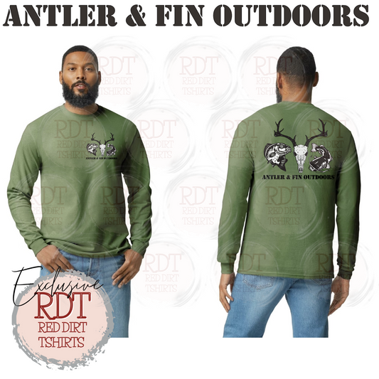 Antler & Fin Outdoors OG Logo Long Sleeve Tshirt