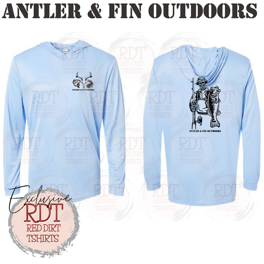 Antler & Fin Outdoors Fishing Skeleton UPF Shirts