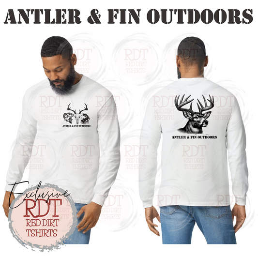 Antler & Fin Outdoors Deer Head Long Sleeve Tshirt