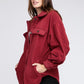 Fleece Buttoned Down Oversized Jacket